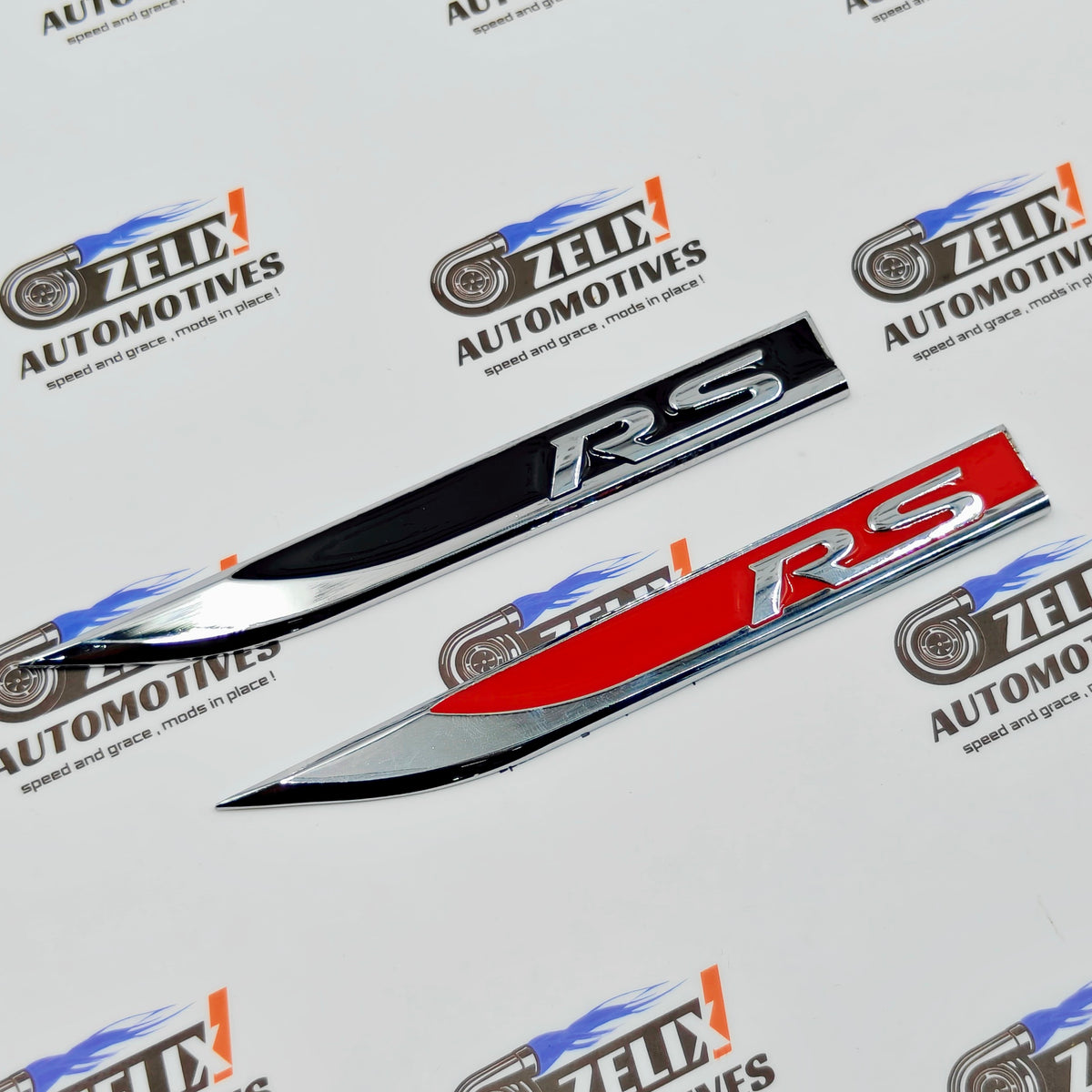 RS Fenders Emblem For Audi & Skoda Cars | Metallic Finish