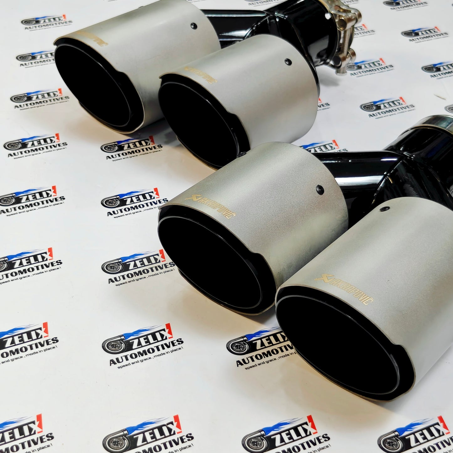 Akrapovic Dual Exhaust Tips | Satin Finish