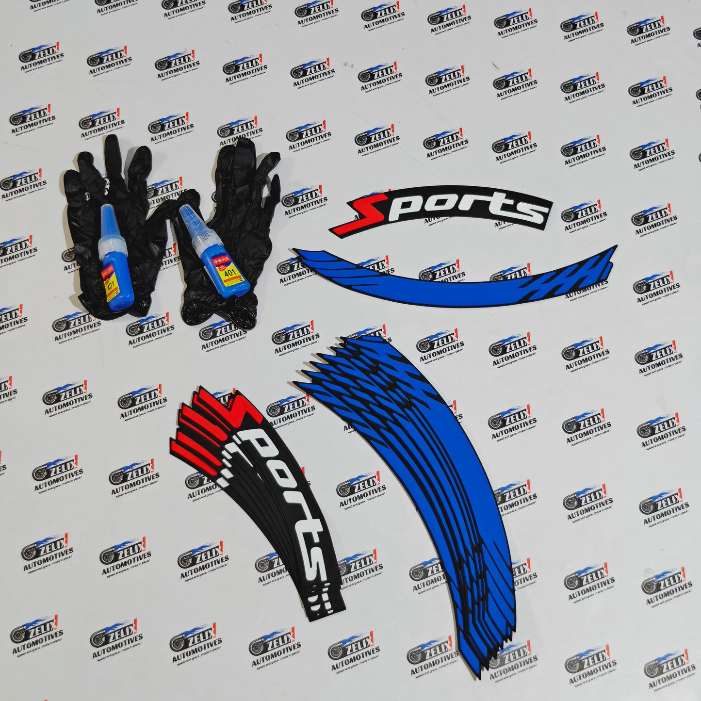 Car Tyre Stickers Sporty Designs for 4-Tyre