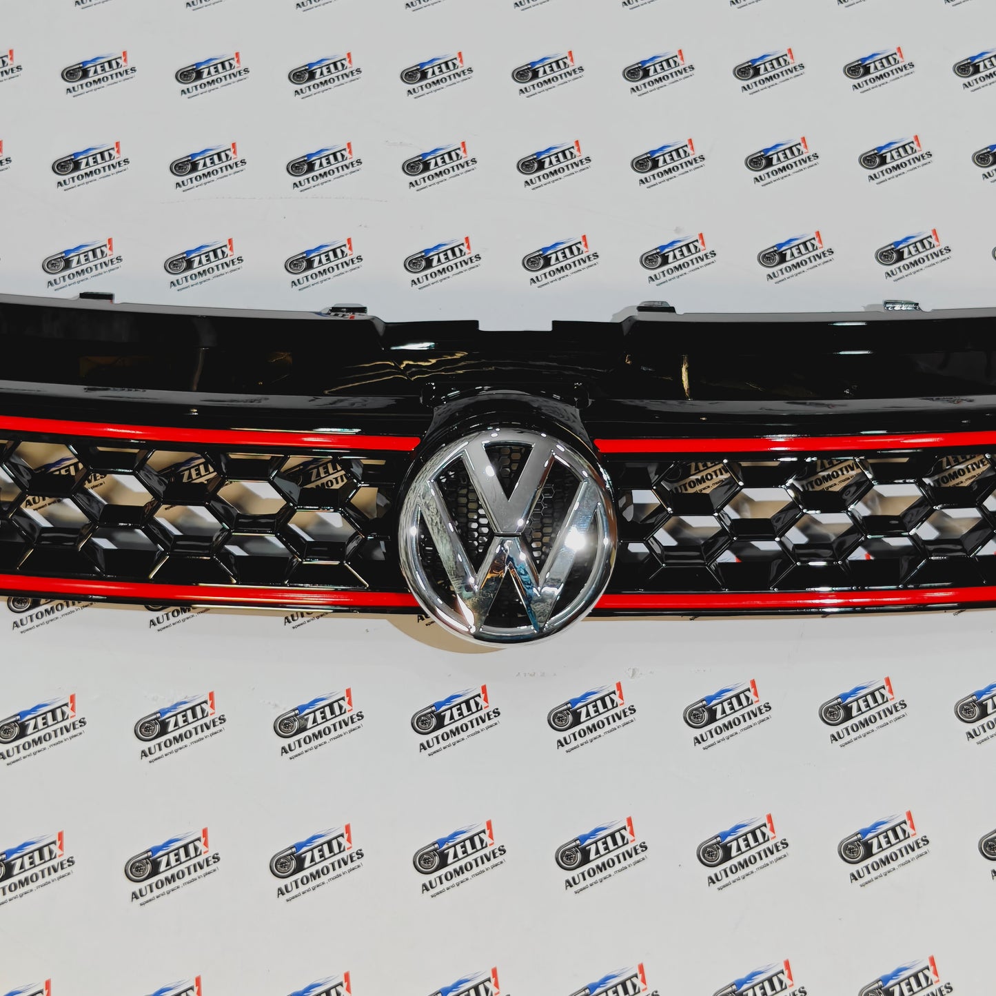 VW Polo GTI Front Grille with Dual Red Accent Lines