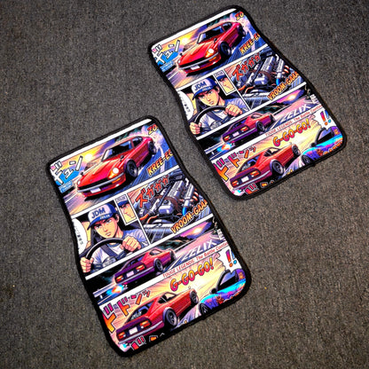 Japanese Comics Printed Car Floor Mats