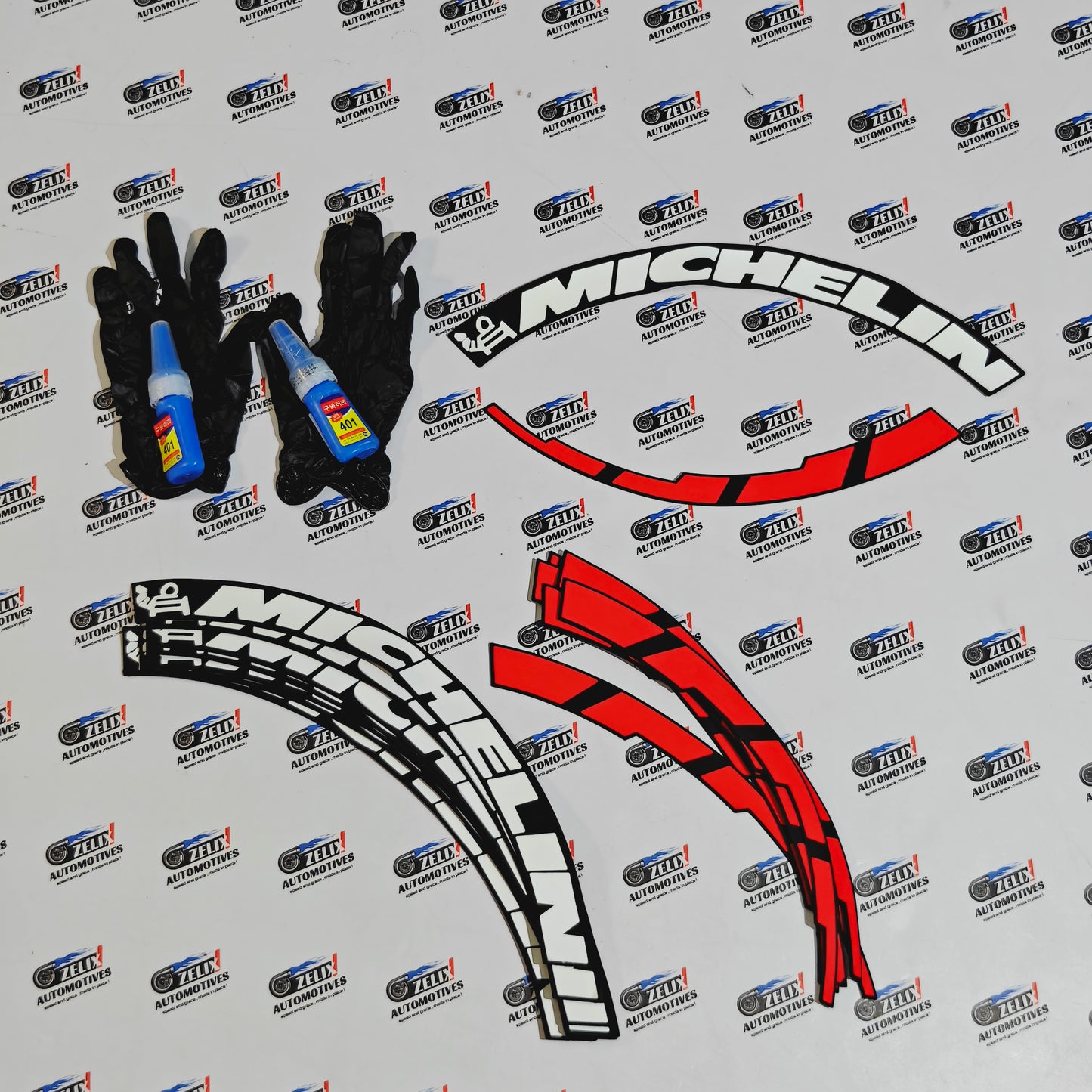 Car Tyre Stickers Sporty Designs for 4-Tyre