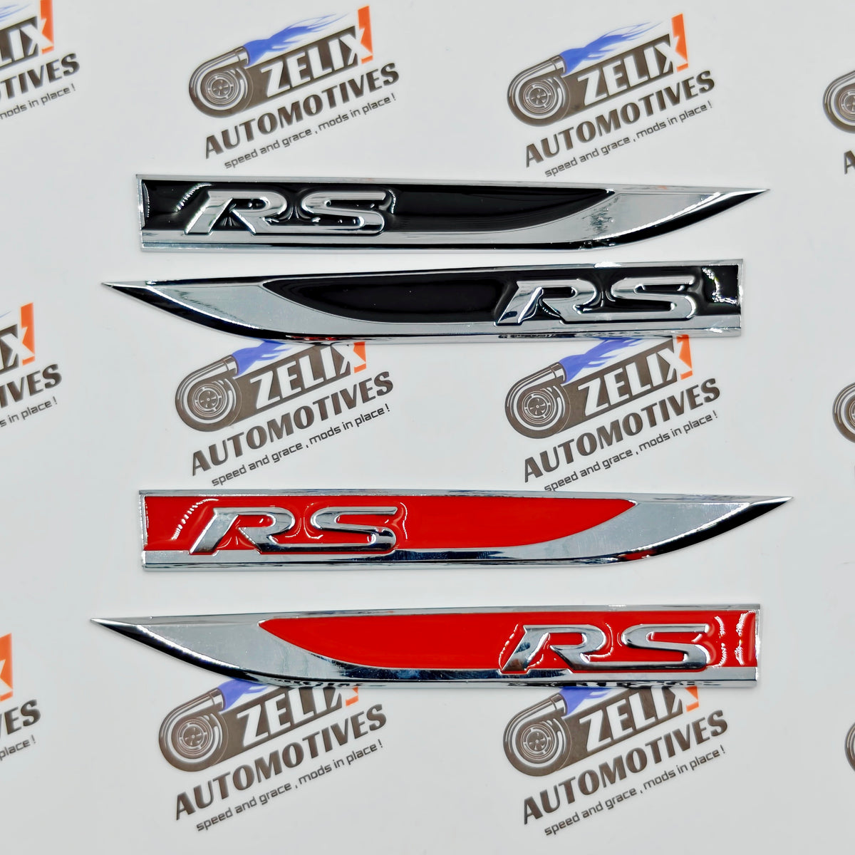 RS Fenders Emblem For Audi & Skoda Cars | Metallic Finish