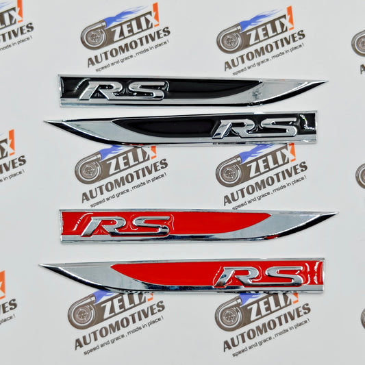 RS Fenders Emblem For Audi & Skoda Cars | Metallic Finish