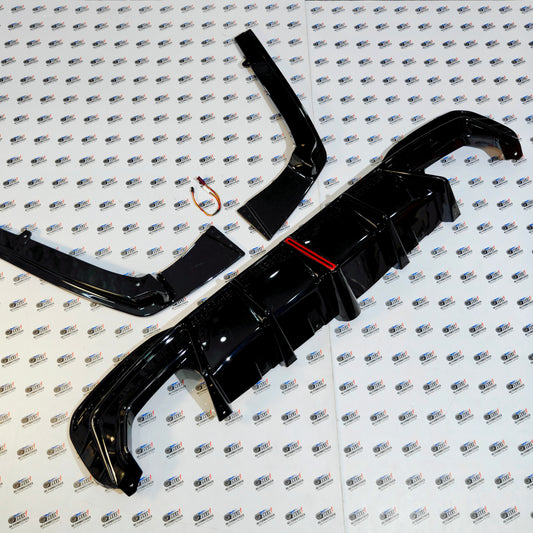 Rear Bumper Diffuser For BMW 5-Series G30 & G38 With Canards | V-TEN