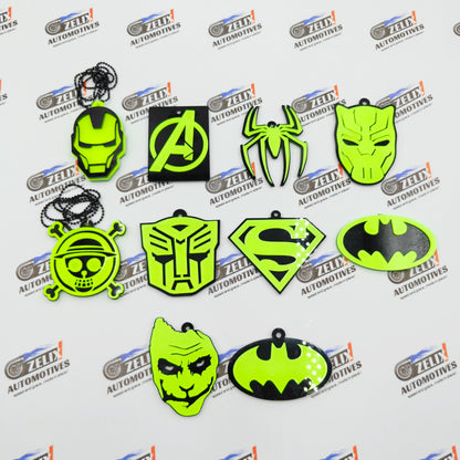 Neon Fluorescent Car Mirror Hanging | Marvel & DC Collection