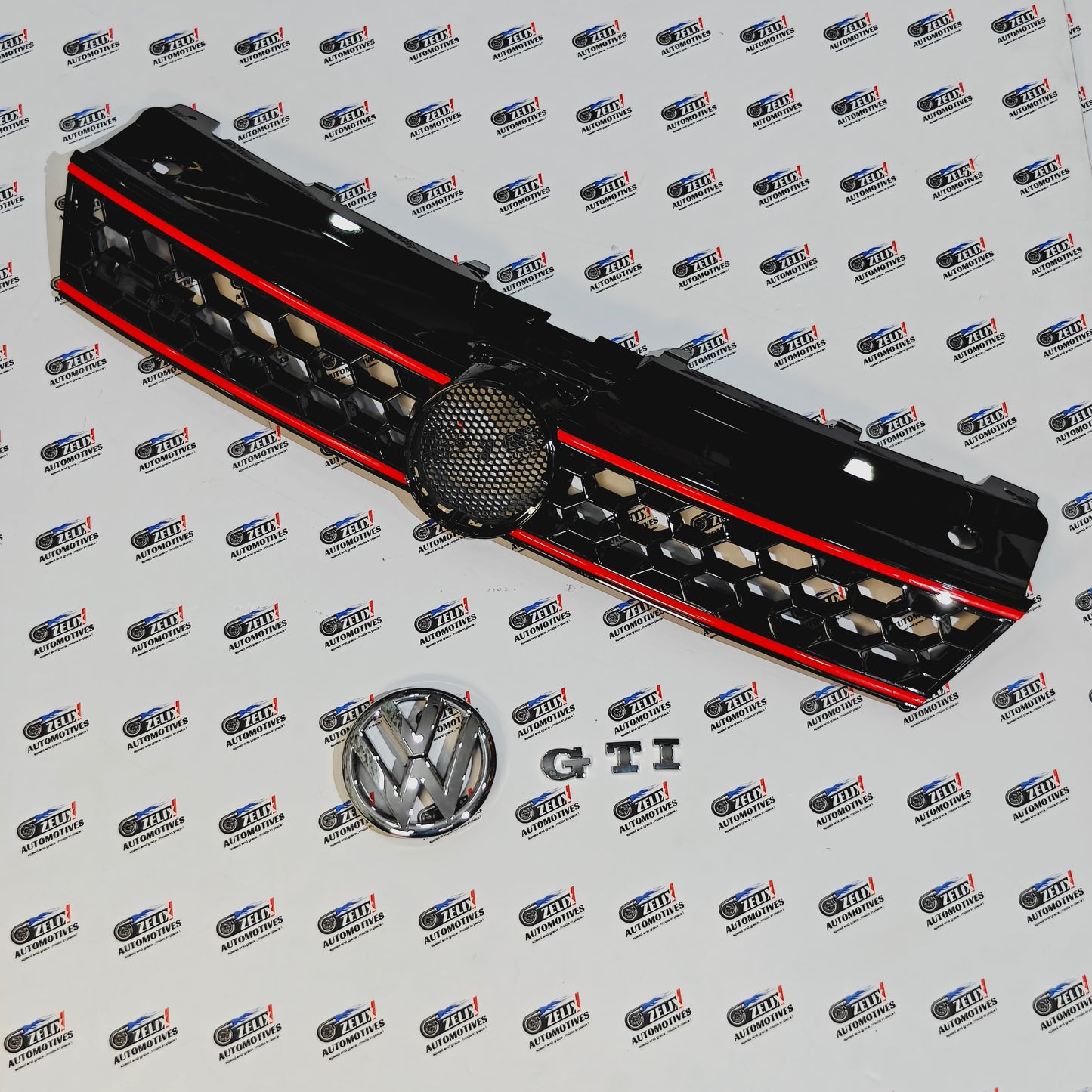 VW Polo GTI Front Grille with Dual Red Accent Lines