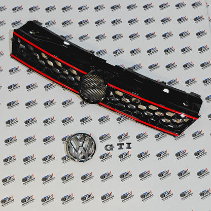 VW Polo GTI Front Grille with Dual Red Accent Lines
