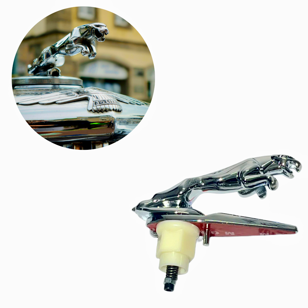 Jaguar OEM Design Hood Emblem | Chrome Finish Replacement Logo