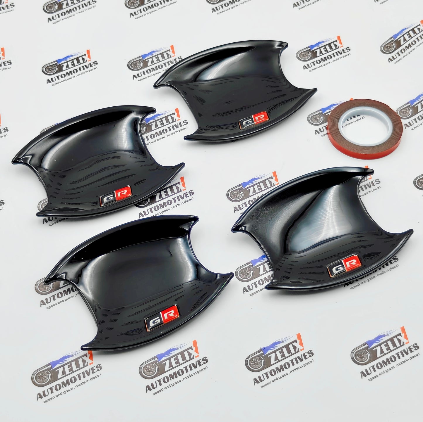 Toyota Fortuner & Hilux Door Handle Bowl Covers | GR-Sport Carbon Finish (Set of 4)