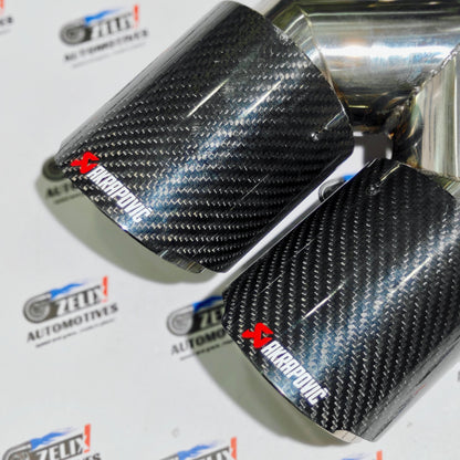 Akrapovic Exhaust Tip | Gloss Carbon Dual Tip | Sold Individually
