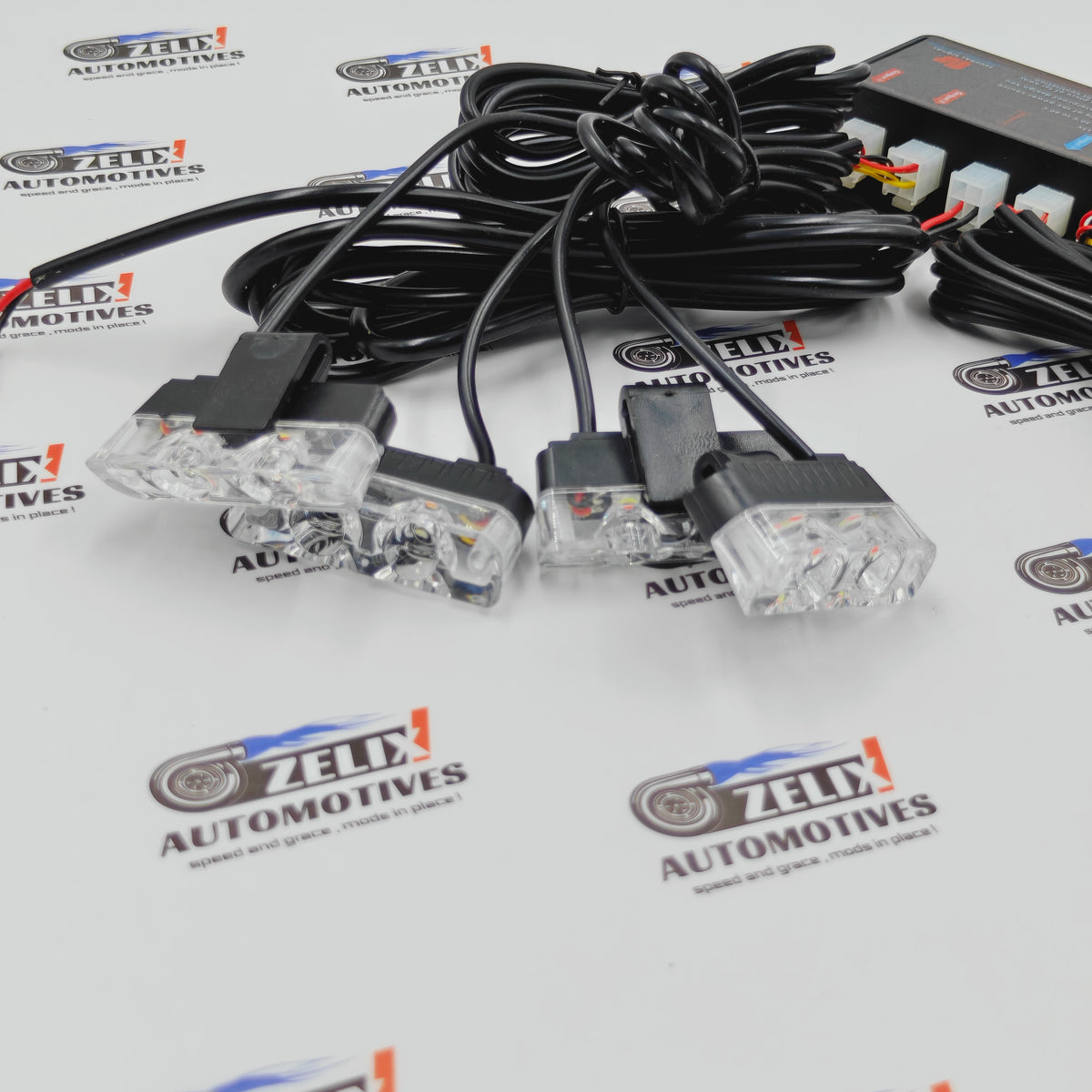 Front Grille Flasher Light Set of 8 with Remote Control | Universal Fit