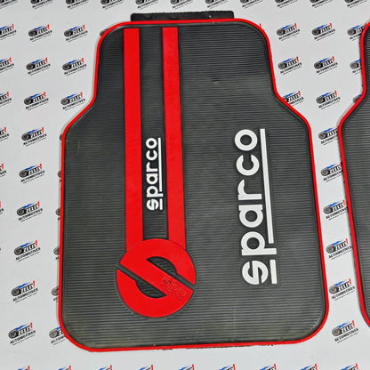 Sparco Car Mats Set of 4 | Red in Two Design Options