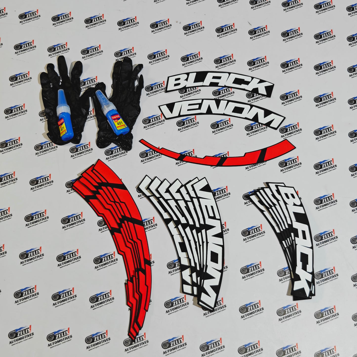 Car Tyre Stickers Sporty Designs for 4-Tyre