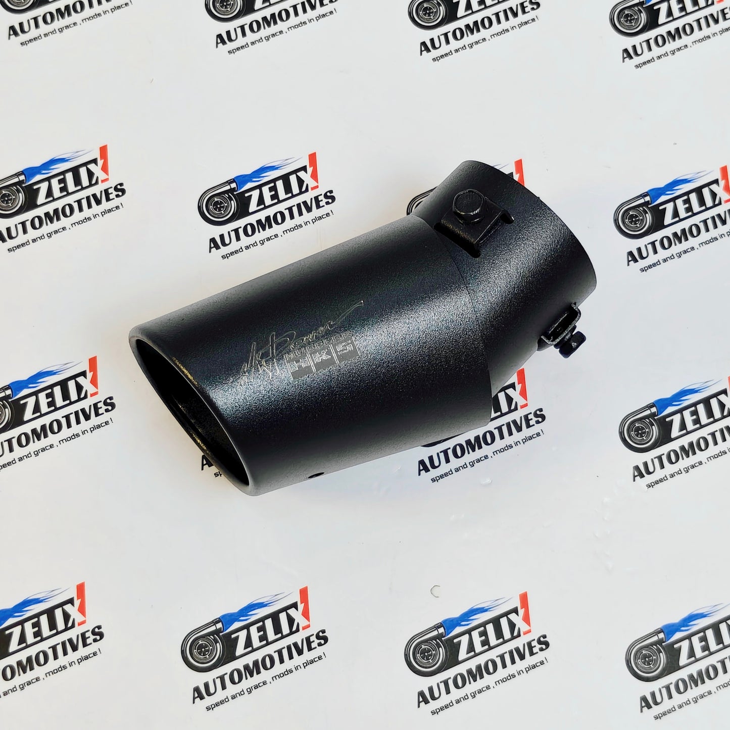 HKS-Style Single Exhaust Tip | Bent Inlet (2.4-Inch)