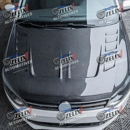 VW Polo 4-Vent Design Hood | Original Carbon Fiber