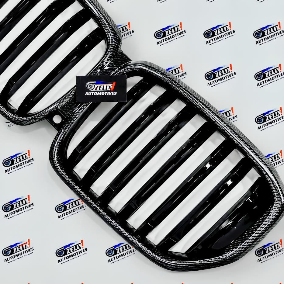 Front Grille Carbon Fiber Finish Compatible With BMW X5 2022-2025 | Aftermarket