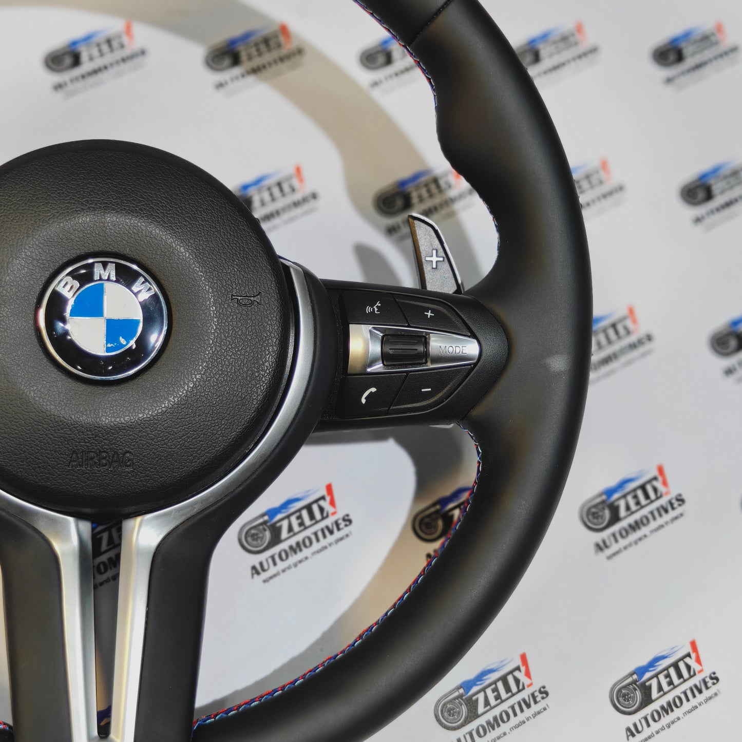 BMW 5-Series F10 Leather Finish Steering Wheel | Paddle Shifters & Control Modes