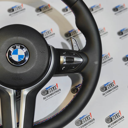 BMW 5-Series F10 Leather Finish Steering Wheel | Paddle Shifters & Control Modes