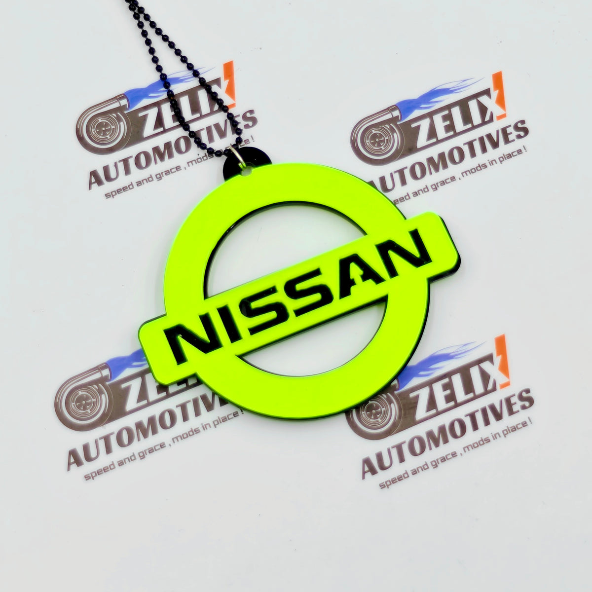 Neon Fluorescent Car Mirror Hanging For Ford,Nissan,Mitsubishi & Chevrolet