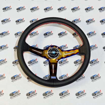 NARDI 14-Inch Carbon Edition Steering Wheel | Universal PVC Racing Style