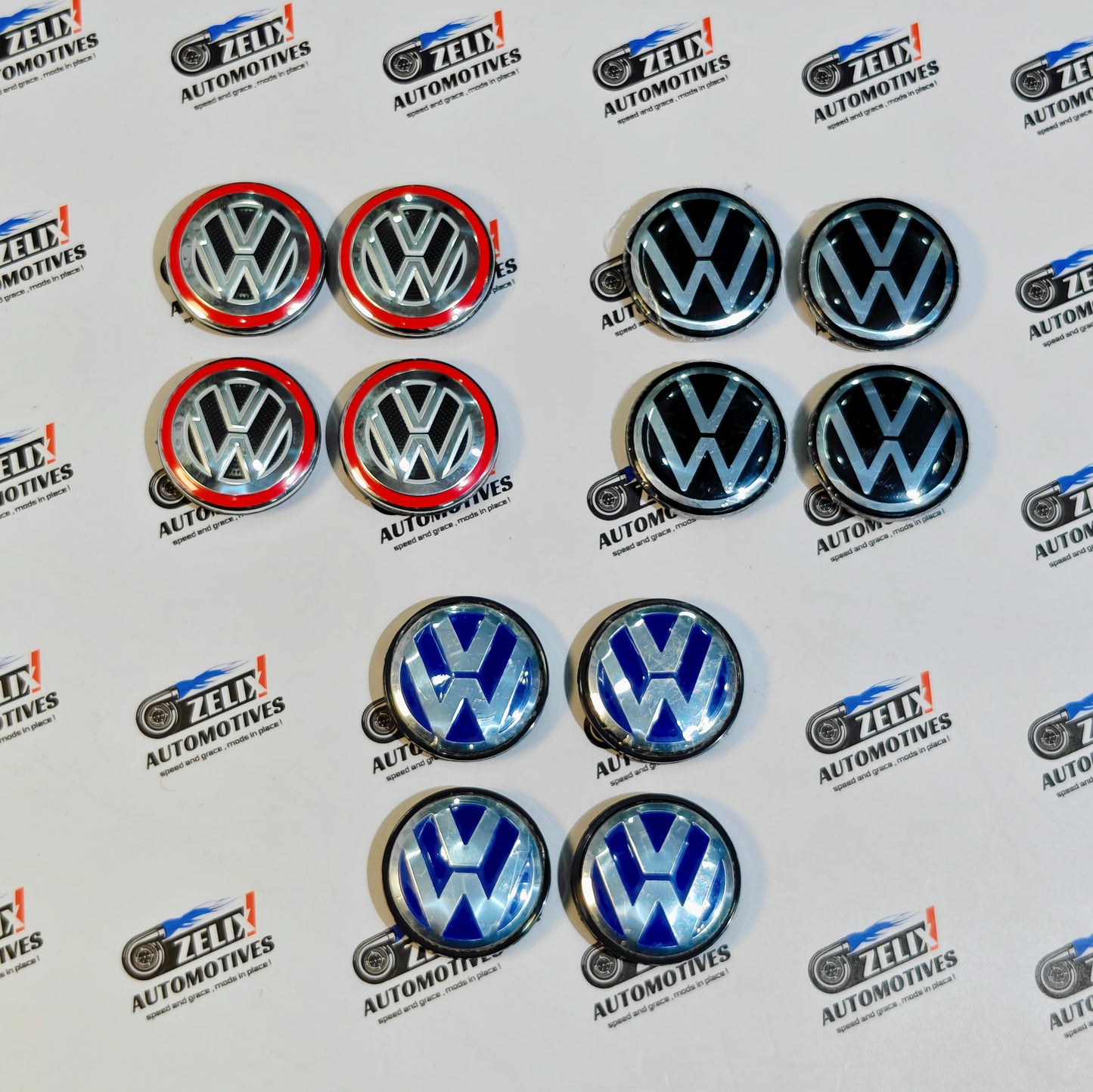 VW Virtus Wheel Center Caps Set of 4 | Outer Diameter (55mm)