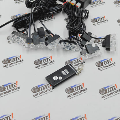 Front Grille Flasher Light Set of 8 with Remote Control | Universal Fit