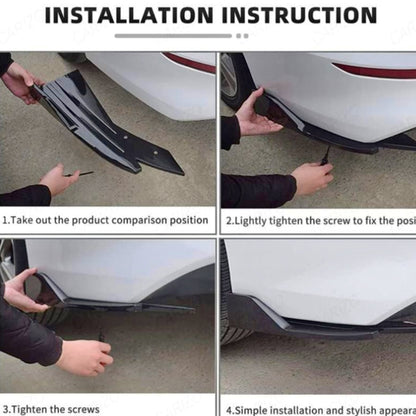 Fish Cut Rear Splitter Set of 2 | Universal Fit