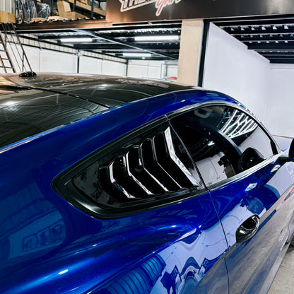 Mustang Window Louvers | Premium Design in Glossy Black Finish Compatible with 2015+ Models