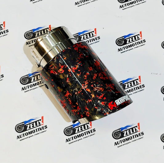 Akrapovic Exhaust Tip | Red Forged Carbon Single Tip