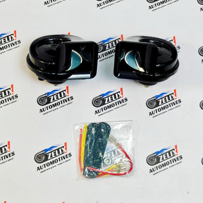 Hydrosonic Trumpet Horn Set Model HS-05 | Aftermarket Dual Tone (12V)