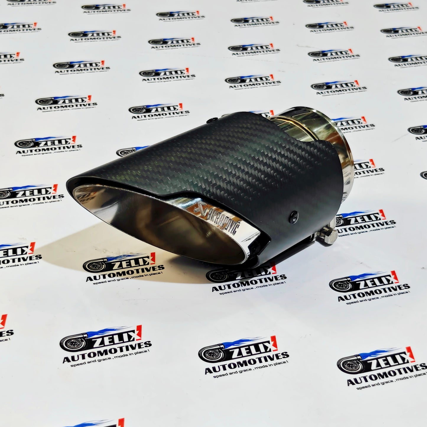 Akrapovic Exhaust Tip | Matte Carbon Slant-Cut Single Tip