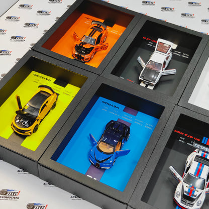 3D Car Wall Frame with Functional Doors, Bonnet & Rear Trunk