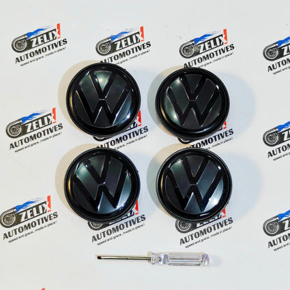 VW Floating Wheel Caps for Virtus,Golf, & Tiguan | Size (65 mm)