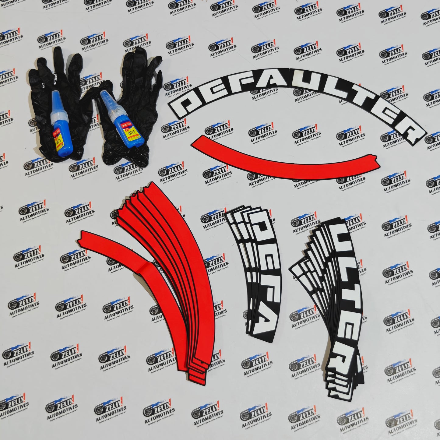 Car Tyre Stickers Sporty Designs for 4-Tyre