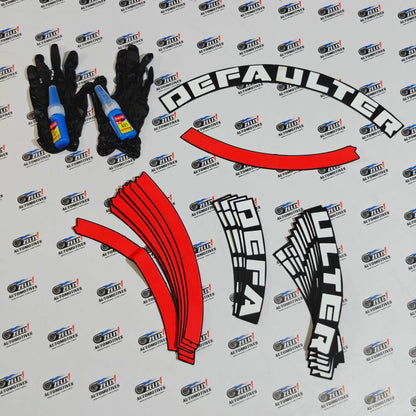 Car Tyre Stickers Sporty Designs for 4-Tyre