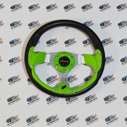 MOMO Round Steering Wheel (12 Inch) – Universal Racing Style
