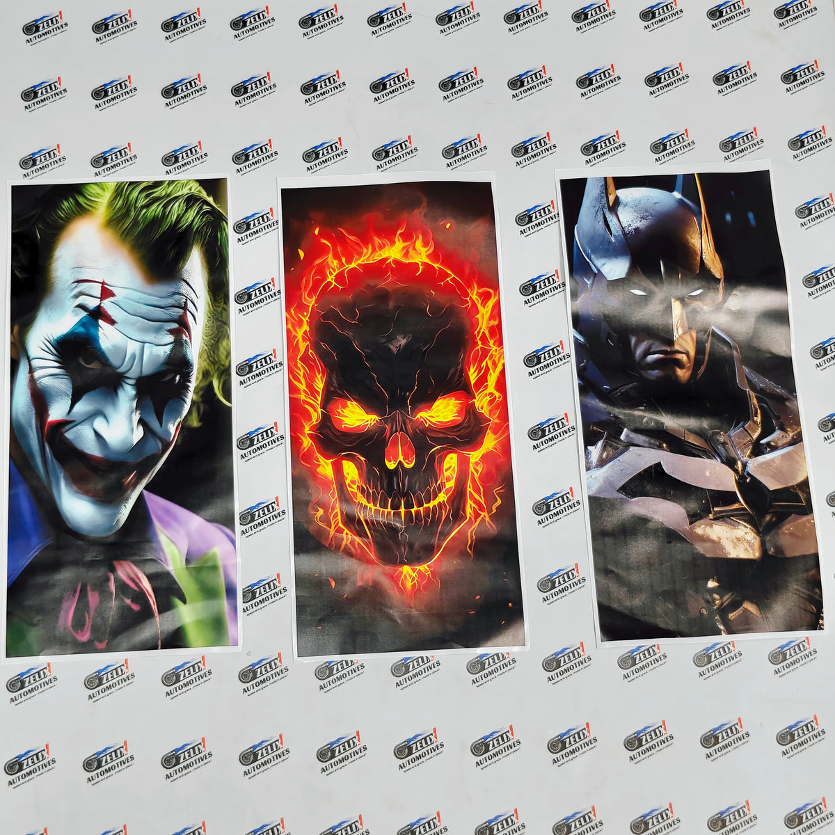 Car Side Panel Stickers Pair | Joker, Ghost Rider & Batman Designs