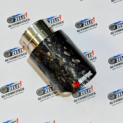 Akrapovic Exhaust Tip | Black Forged Carbon Single Tip