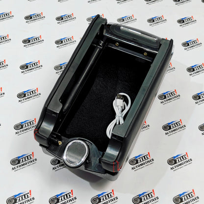 BMW-Style Universal Car Center Armrest Console – Adjustable Storage Box