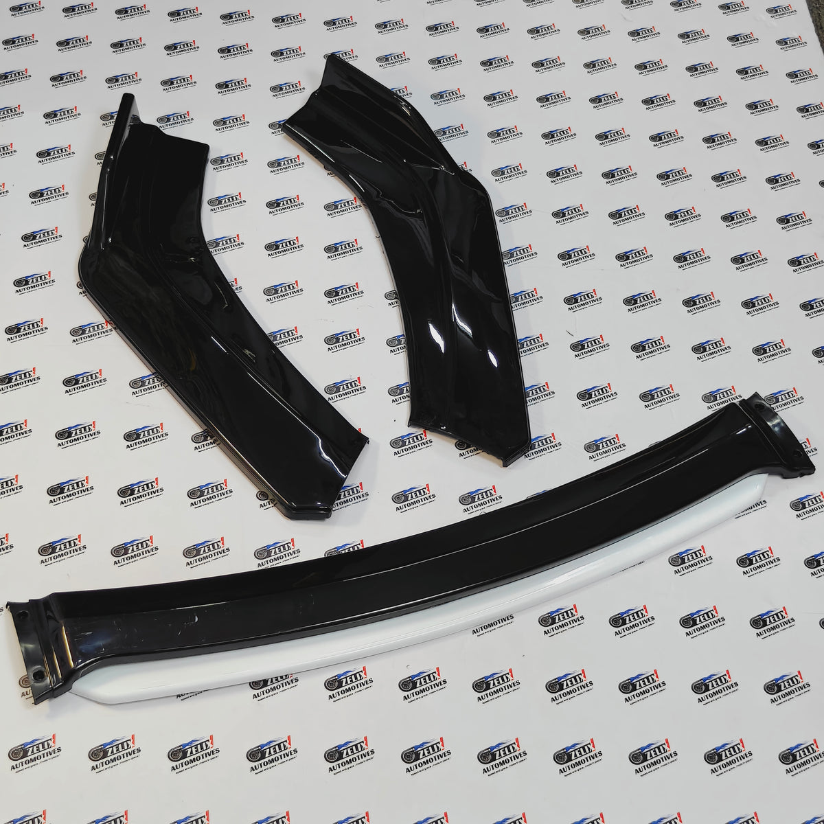Universal 4-Piece Front Splitter | Red, White & Black Lip Options