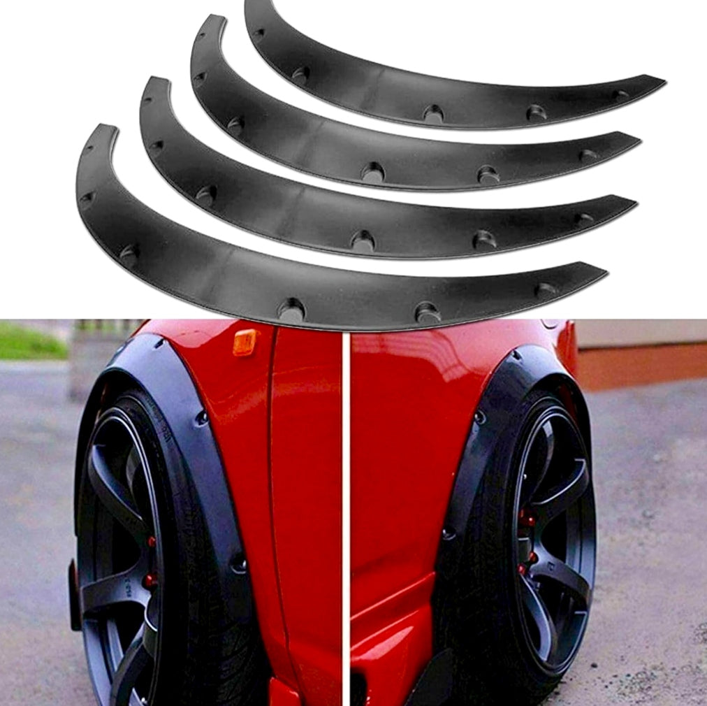 Fender Flares Universal Set of 4 | Aftermarket Flexible Wheel Arch Extensions Universal Fit