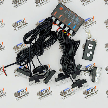 Front Grille Flasher Light Set of 8 with Remote Control | Universal Fit