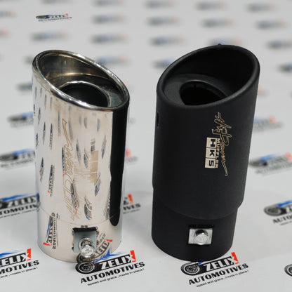 HKS-Style Single Exhaust Tip | 2.45-Inch Inlet