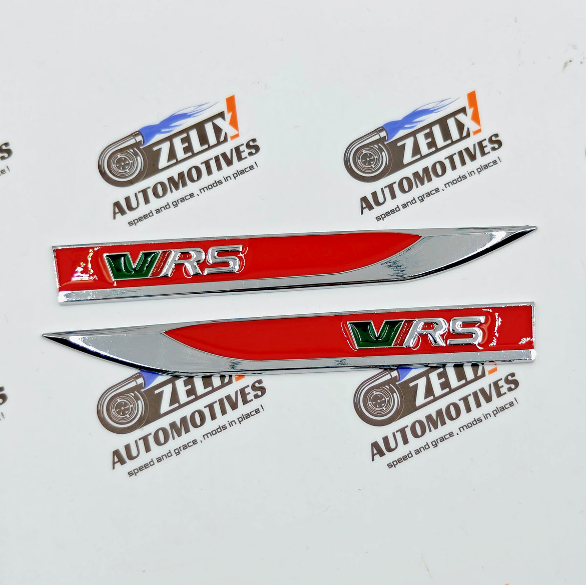 Skoda VRS Side Fenders Emblems | Metallic Finish