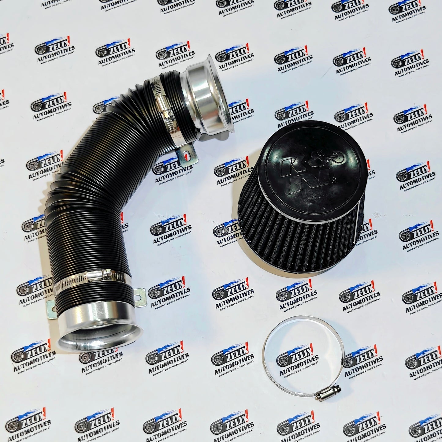 Air Intake Kit | Aftermarket High-Flow Intake | 3-Inch Conical Filter + Flexible Pipe