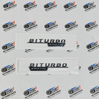 Mercedes-Benz BI-Turbo 4MATIC Fender Emblems | Set of 2