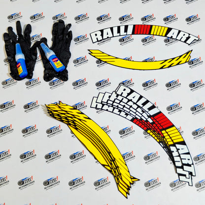 Car Tyre Stickers Sporty Designs for 4-Tyre