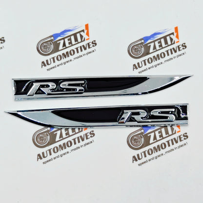 RS Fenders Emblem For Audi & Skoda Cars | Metallic Finish