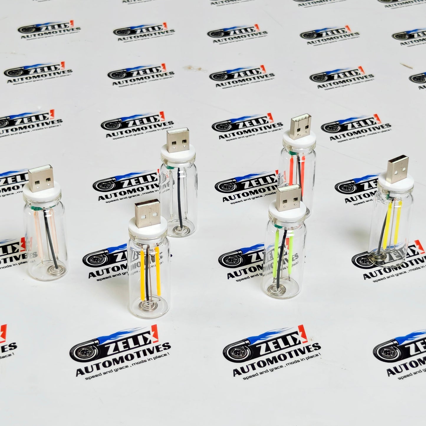 USB LED Car Bulb with Touch Switch Multi-Color